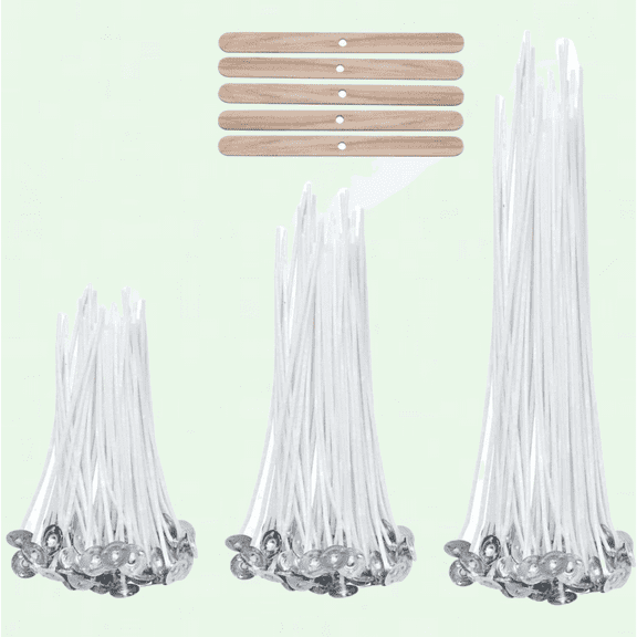 150 Piece Cotton Candle Wick for Candle Making, DIY (4/6/8in)