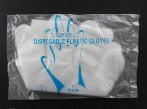 embossed disposable plastic gloves