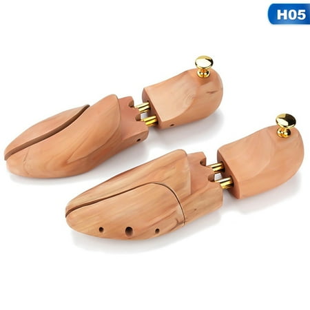 Shoes Shaper Wood KABOER 1 Pair Brand New Prevents Creases Adjustable Men Wooden Shoes Trees Shaper Keeper Wood Stretcher Support ()