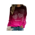 thumbnail image 2 of Luiryar Women Valentine's Day Raglan Pullover Sweater Sweet Graphic Crewneck Long Sleeve Casual Ugly Sweatshirts Tops, 2 of 5