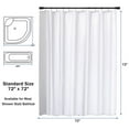 thumbnail image 2 of Debonair Waterproof PEVA Bathroom Shower Curtain Liner With Weighted Bottom - 72" x 78" ,White, 2 of 8