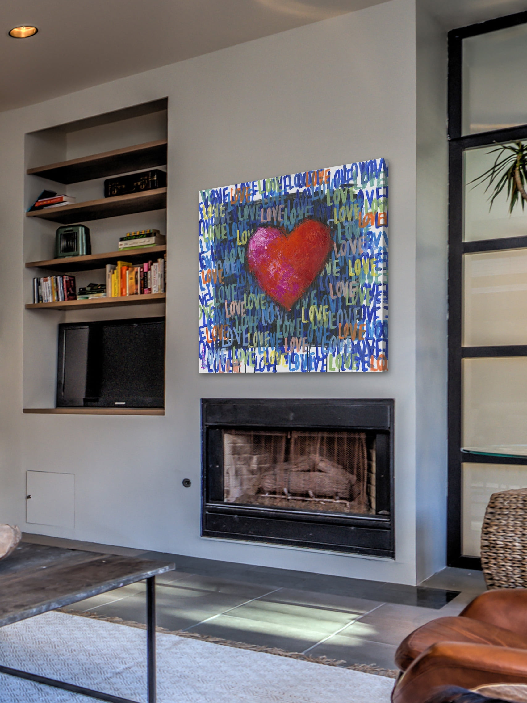 "Blue Love" Painting Print on Wrapped Canvas