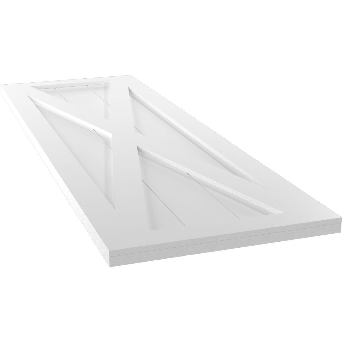 Ekena Millwork 15"W x 65"H True Fit PVC Single X-Board Farmhouse Fixed Mount Shutters, White (Per Pair - Hardware Not Included)