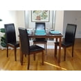 thumbnail image 4 of Table de Cuisine Rectangulaire Classique en Bois Moderne Noyer Foncé, 4 of 6