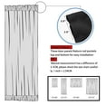 thumbnail image 4 of Unique Bargains 2-Pack French Door Curtains Panels Black 54" x 40", 4 of 8