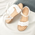 thumbnail image 4 of Women's Flat Slide Sandals Adjustable Ankle Strap Cross-strap Summer., 4 of 7