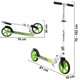 thumbnail image 3 of Scooter Infantil Ajustable con Freno Trasero Ruedas de Goma - Verde, 3 of 5