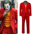thumbnail image 1 of Disfraz de Joaquin Phoenix, disfraz de payaso, ropa de Arthur Fleck, traje rojo, uniforme de chaqueta del Joker para Halloween (170cm-180cm), 1 of 6