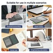 Scientific Calculator with Erasable Writing Board,10-digit LCD Display Foldable Desk Calculator, 2 Line Physics Calculator for School Students, Financial, Office, Business, Engineering