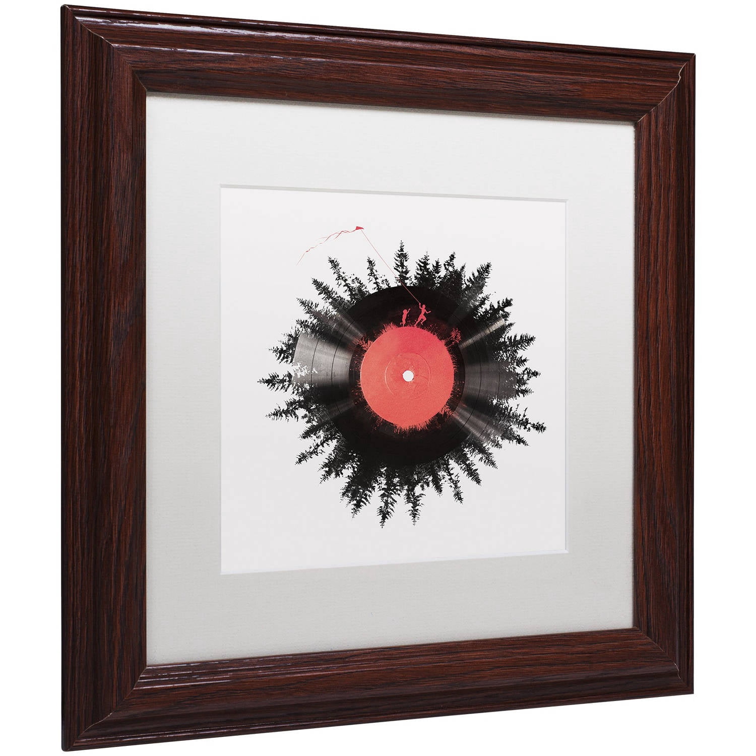 Trademark Fine Art 'The Vinyl Of My Life' Canvas Art by Robert Farkas, White Matte, Wood Frame
