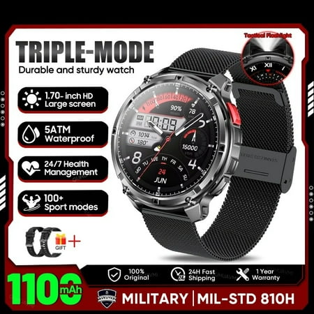 Smart watch wireless calling/dial Sport mode calling reminder and rejection fitness monitoring for iPhone/Android