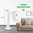 thumbnail image 6 of Electactic 35" Tower Fan Portable Floor Fans with Remote Control & 12H Timer  3 Speeds Wind 3 Modes (White), 6 of 7