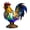 Rooster, variant on Cute Animal Table Lamp Cow Decor, Bedside Lamp Lighted Cow Desk Lamp for Living Room, Stained Glass Animal Night Light for Bedroom, Office, Home
