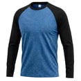 thumbnail image 3 of Fnnxeal Mens T-Shirts Casual Fall Winter Fashion Crew Neck Long Sleeve Blue Shirts for Men Size 2XL, 3 of 4