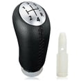 thumbnail image 1 of Pommeau de levier de vitesse manuel pour Renault Clio III 2005-09, Megane 2 Laguna 2003-09, cuir noir, avec adaptateur, 1 of 5