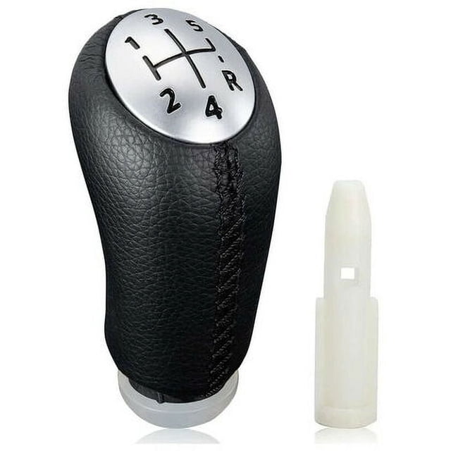 Pommeau de levier de vitesse manuel pour Renault Clio III 2005-09, Megane 2 Laguna 2003-09, cuir noir, avec adaptateur