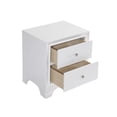 thumbnail image 3 of Urban Designs Brandon Collection 2-Drawer Nightstand - White, 3 of 3
