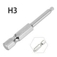 thumbnail image 1 of 1pc Ball End Hex Screwdriver Bit Metric Hex Bit 50mm Long Magnetic Driver Bit H3, 1 of 9