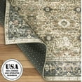 thumbnail image 6 of ReaLife Machine Washable Rug - Stain Resistant, Non-Shed - Eco-Friendly, Padded, Family & Pet Friendly - Made from Premium Recycled Fibers - Dua Border Distressed Brown Gray Beige - 2'6" x 6', 6 of 6