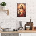 thumbnail image 6 of Aarocafa Unframed Sacred Heart of Jesus Canvas Art -Divine Mercy Christian Wall Decor 8x10"| Christ Jesus Portrait Poster| Fade-Resistant Religious Artwork| Spiritual Home Living Room Bedroom Decor, 6 of 7