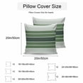 thumbnail image 3 of Waterproof Throw Pillow Covers Set of 2, 20x20 Inch Sage Green Ombre Stripe Decorative Pillowcases Outdoor Pillow Slip Cushion Covers Set for Couch Tent Farmhouse Striped Gradient, 3 of 7