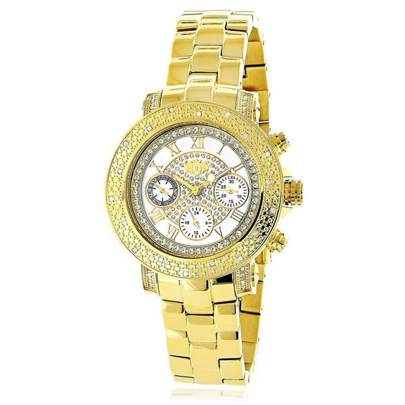 Ladies Diamond Watch 0.30 ct Yellow Gold Plated