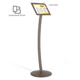 thumbnail image 2 of M&T Displays Curved Menu Board, 8.5x11 inch Earth Color Pedestal Sign Holder Floor Standing Aluminum Front Loading Easy Open Poster Message Advertisement Holder for Restaurant Cafe Hotel, 2 of 8