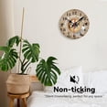 thumbnail image 3 of Wall Clocks Battery Operated, Mid Century Atomic Black Cat Silent Non Ticking Decorative Indoor Outdoor Wall Clocks for Living Room Kitchen Bedroom Bathroom 12", 3 of 6