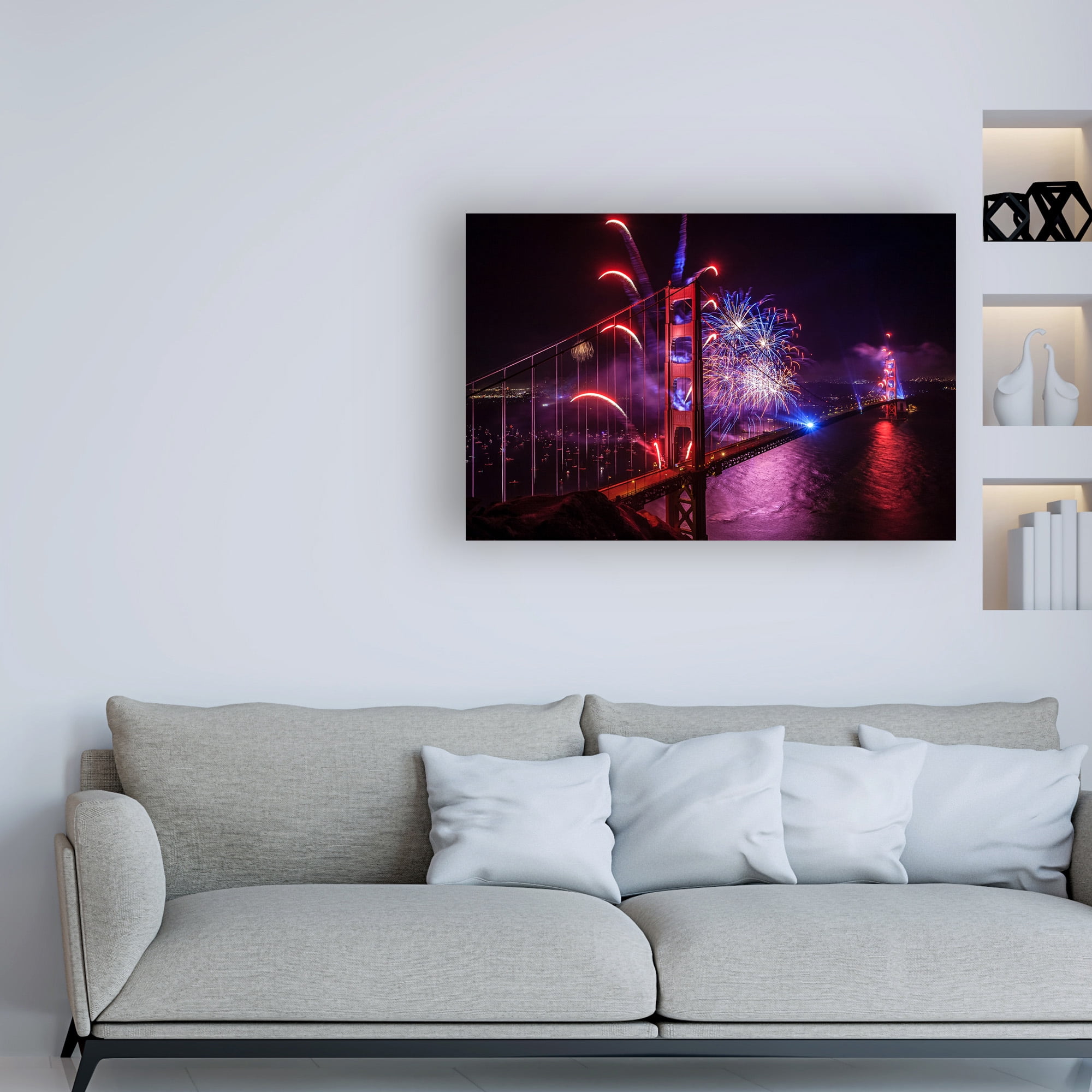 Trademark Fine Art 'Happy Birthday Golden Gate' Canvas Art by Joe Azur
