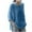 Blue, variant on Rutainlusire Women Tops Women's Solid Round-Neck Loose 3/4 Sleeve T-Shirt Pullover Tops