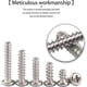 thumbnail image 3 of Paquete de 100 tornillos autorroscantes - Acero inoxidable 304 M2 Tornillos autoperforantes de cabeza cruzada Phillips Tornillos de cabeza plana redonda de metal Pernos de fijación, M2 * 4/1, 3 of 5