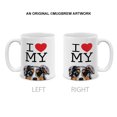 thumbnail image 3 of WIRESTER 11 Oz Ceramic Tea Cup Coffee Mug With Handgrip for Gifts, I Love My Merle Aussie Australian Shepherd Dog, 3 of 8