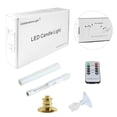 thumbnail image 5 of Flameless Taper Candles with Remote and Timer Electric Window Candles with Holders LED Candles Holiday Wedding Party Decoration - with Gold Base,Suction cup,Pack of 6, 5 of 6