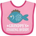 thumbnail image 3 of Inktastic Grandpa's Fishing Buddy Little Fisher Boys or Girls Baby Bib, 3 of 4