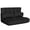 Black, variant on Costway Foldable Floor Sofa Bed 6-Position Adjustable Couch w/ 2 Pillows Brown