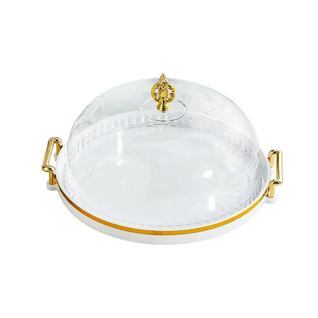 Rongfmy Cake Display Tray Tabletop Decoration Luxury Storage Organizer Dessert Plate White
