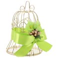 thumbnail image 5 of KAKOWELY Caja de dulces de boda de metal con forma de jaula de pájaros, caja de regalo, contenedor de dulces tipo jaula de pájaros, 5 of 5