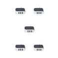 thumbnail image 2 of Wisewang Wall Charger 3 Port Plug Small Compact USB Power Adapter Safe Phone Charging Cell Phones Cameras Socket Mobile Black 5Set, 2 of 5