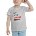 thumbnail image 3 of Eat Sleep Conquer Repeat Funny Toddler T-Shirts for Boys Girls (Gray, Youth S), 3 of 5