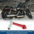 thumbnail image 5 of Folding Motorcycle Gear Shifter Lever for Bosuer M5 Aluminum Alloy Pedal Shift Lever Arm Red Lever Silver Tone Head, 5 of 6