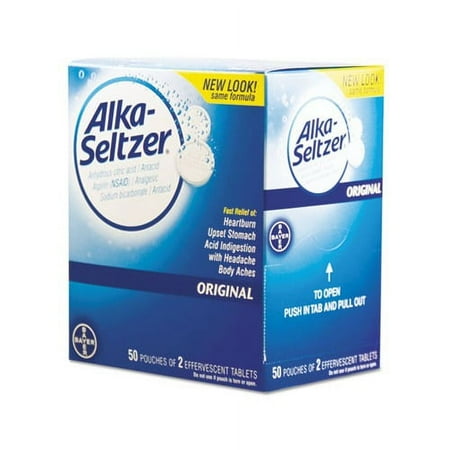 Antacid and Pain Relief Medicine Two-Pack, 50 Packs/Box
