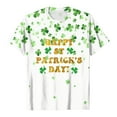 thumbnail image 5 of Aayomet Women St Patricks Day Round Neck Short Sleeve Shirt Irish Graphic Tops (Gold, XXL), 5 of 6