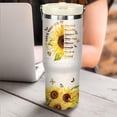 thumbnail image 6 of Christian Gifts for Women, Inspirational Religious Gifts, Sunflower 30 oz Christian Tumbler with Handle Stainless Steel Insulated Bible Faith Cups Mugs Water Bottle, 6 of 6