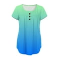 thumbnail image 4 of LEEYNEER Womens Summer Tops Loose Fit Casual V- Neck Hide Belly Short Sleeve T-Shirts Cute Flowy Tunic Blouses, 4 of 7