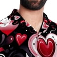thumbnail image 5 of Valentine's Day Love Men's Short Sleeve Beach Shirts, Casual Button Down Poplin Printed Summer Tops - Unisex, 5 of 6