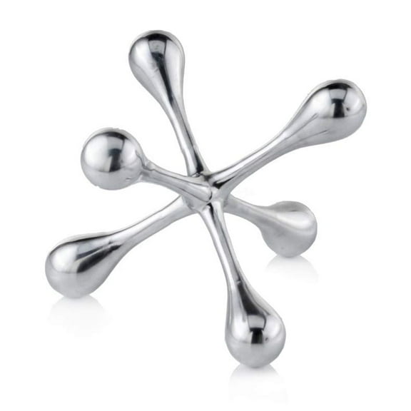 Modern Day AccentsCantillo Decorative Jack Cantillo Decorative Jack, Aluminum, Silver, Games, Tabletop, Centerpiece, Home, Office, Desk, Sculpture, Figurine, Accent, Jacks, 7" x 7" x 5.5"Silver