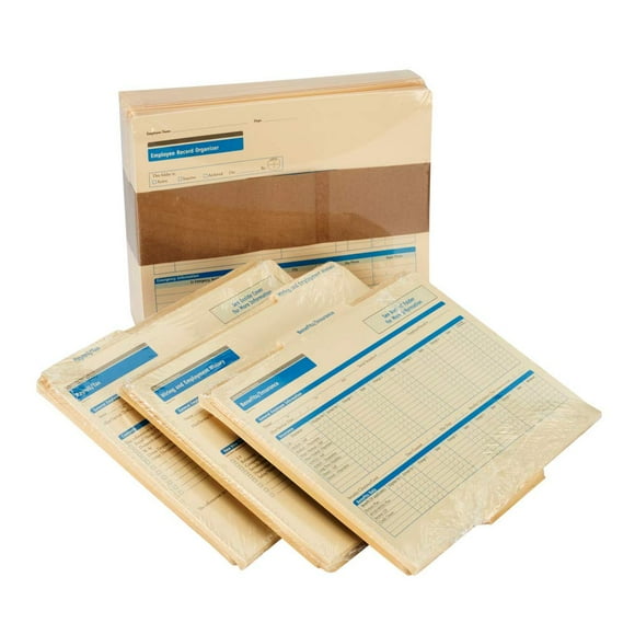 ComplyRight Employee Record Organizer 3-Folder Set | 12” x 9.5” x 1.25” | HR and Employee Management | 25-Set
