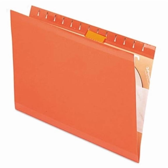 Pendaflex Reinforced Hanging File Folders- Kraft- Legal- Orange- 25/Box
