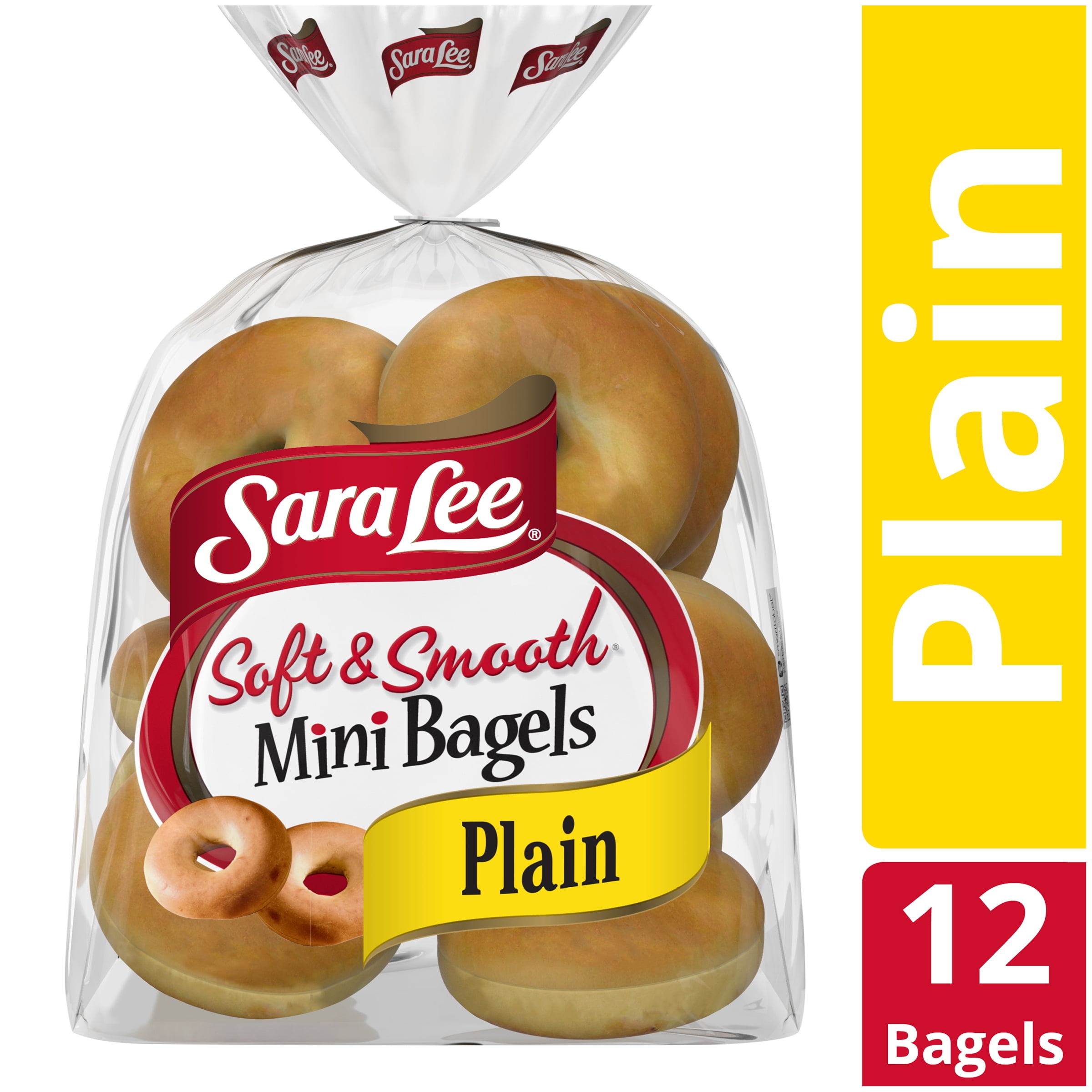 Sara Lee Plain Made With Whole Grain Mini Bagels, 12 count, 16 oz