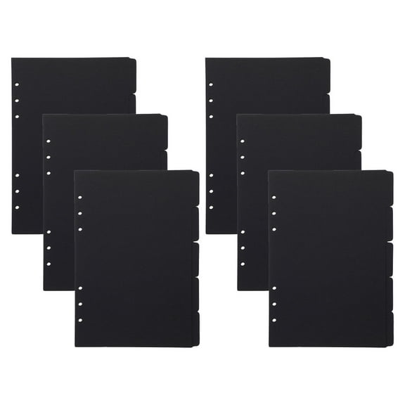 SHOWERORO Paper File Dividers A5 for Books 6 Sets 8.17X5.89X0.04in